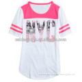 Girl's fancy colorful short sleeve T-shirt